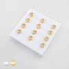 MULTI CZ CELESTIAL SPARKLING CRESCENT MOON WITH STAR 316L SURGICAL STEEL L-SHAPE NOSE BOX